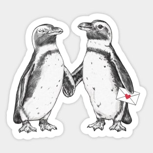 Penguin Couple Sticker